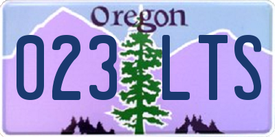 OR license plate 023LTS