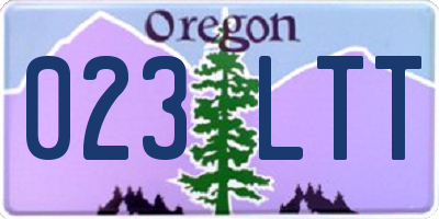 OR license plate 023LTT