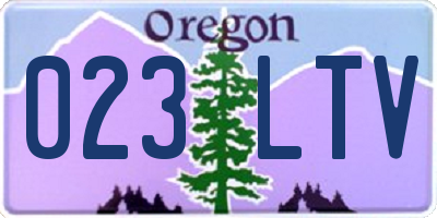 OR license plate 023LTV