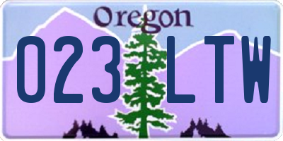 OR license plate 023LTW