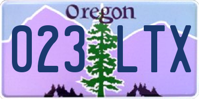 OR license plate 023LTX