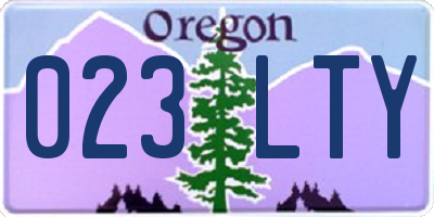 OR license plate 023LTY