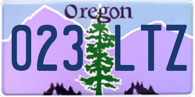 OR license plate 023LTZ