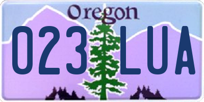OR license plate 023LUA