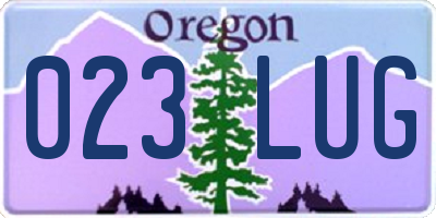 OR license plate 023LUG