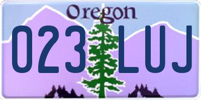 OR license plate 023LUJ