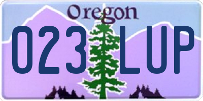 OR license plate 023LUP