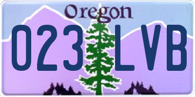 OR license plate 023LVB