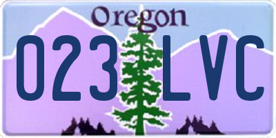 OR license plate 023LVC