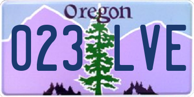 OR license plate 023LVE