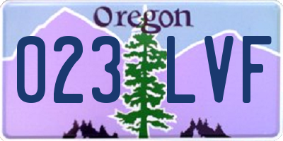 OR license plate 023LVF