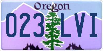 OR license plate 023LVI