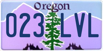 OR license plate 023LVL