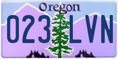 OR license plate 023LVN