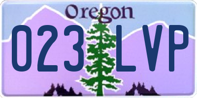 OR license plate 023LVP