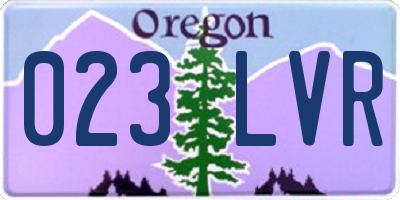 OR license plate 023LVR