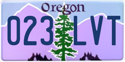 OR license plate 023LVT