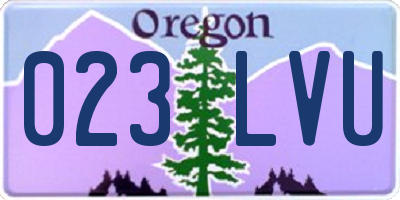 OR license plate 023LVU