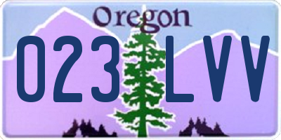 OR license plate 023LVV