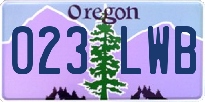 OR license plate 023LWB