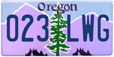 OR license plate 023LWG