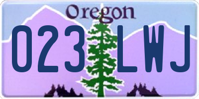 OR license plate 023LWJ