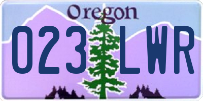 OR license plate 023LWR