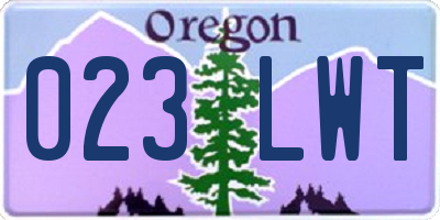 OR license plate 023LWT