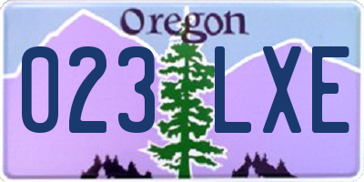 OR license plate 023LXE