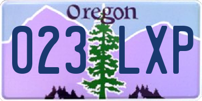 OR license plate 023LXP