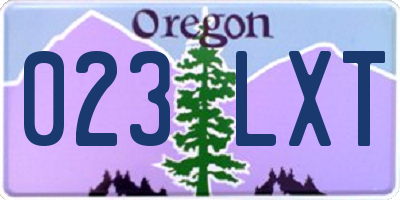 OR license plate 023LXT