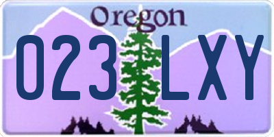 OR license plate 023LXY