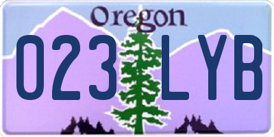 OR license plate 023LYB