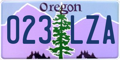 OR license plate 023LZA