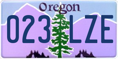 OR license plate 023LZE