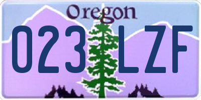 OR license plate 023LZF