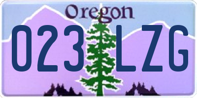 OR license plate 023LZG