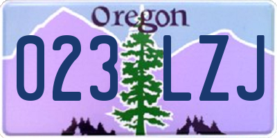 OR license plate 023LZJ