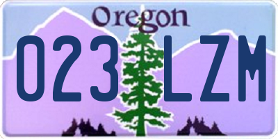 OR license plate 023LZM