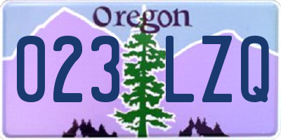 OR license plate 023LZQ