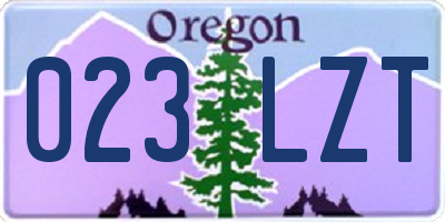 OR license plate 023LZT