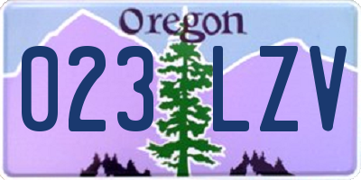 OR license plate 023LZV