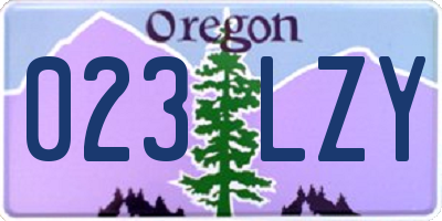 OR license plate 023LZY