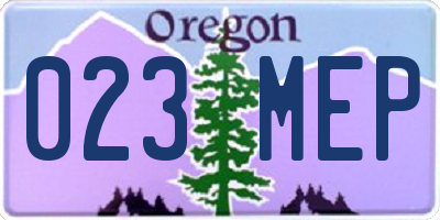 OR license plate 023MEP