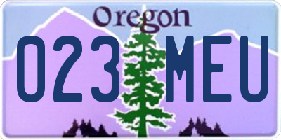OR license plate 023MEU