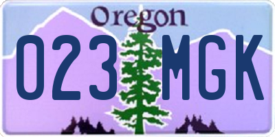 OR license plate 023MGK