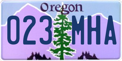 OR license plate 023MHA