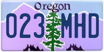 OR license plate 023MHD
