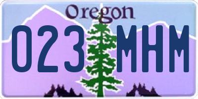 OR license plate 023MHM