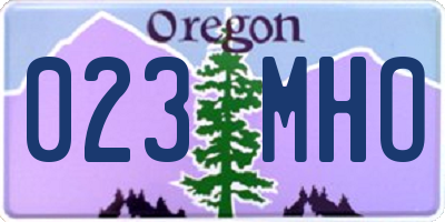 OR license plate 023MHO